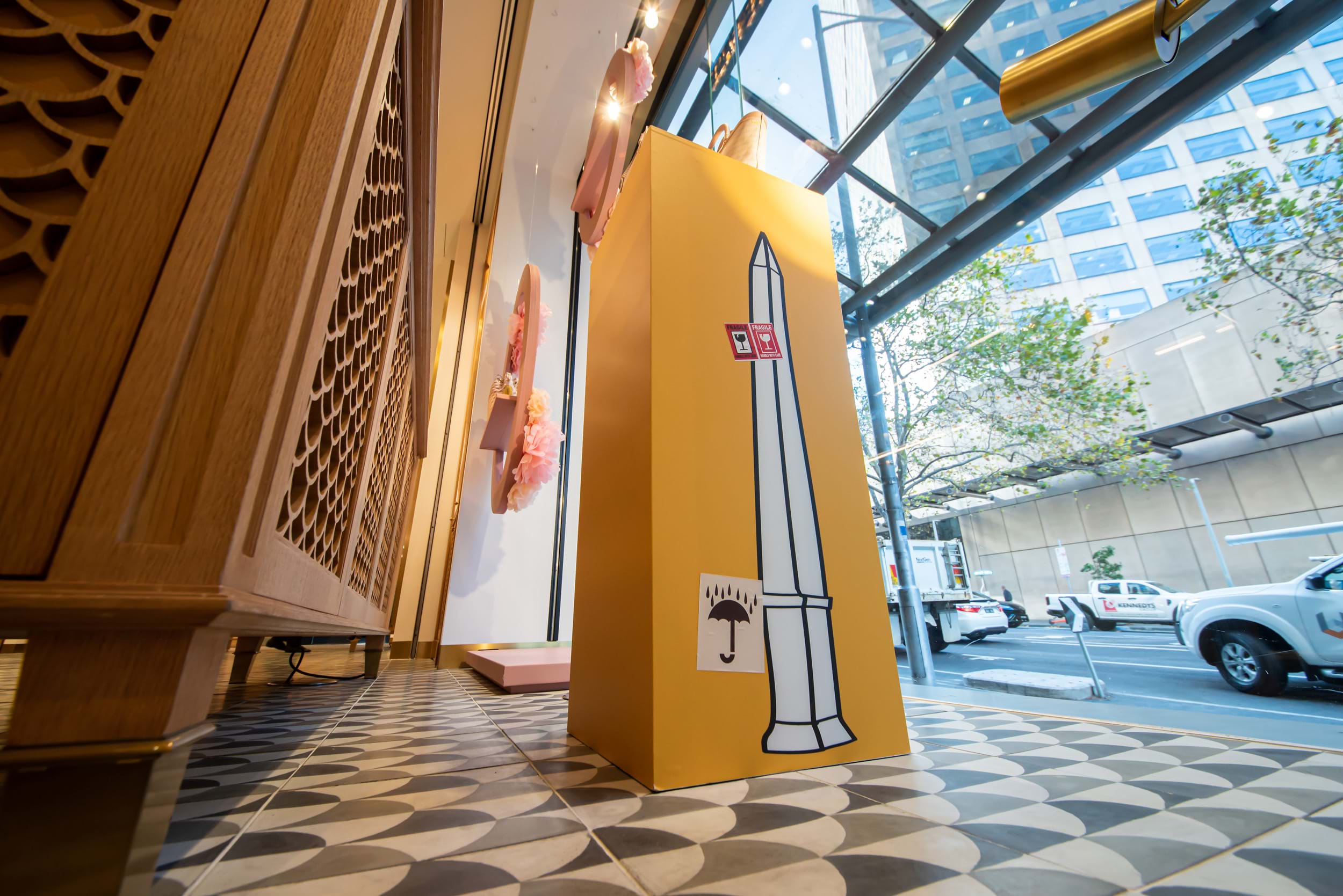 Styleprint visual merchandising activation for Faure Le Page Melbourne boutique